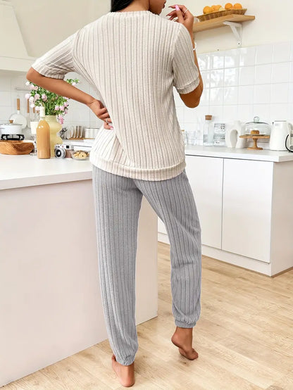 SERENITÀ — Completo loungewear a costine