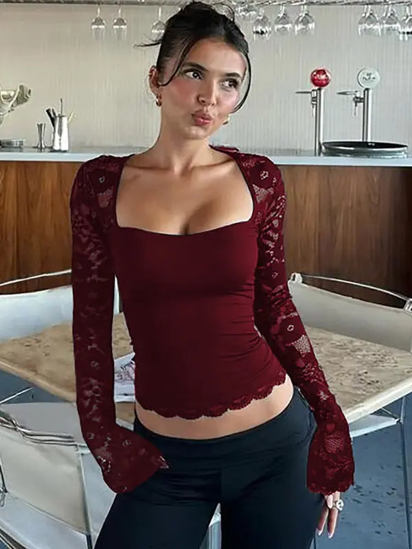 Maglietta con pizzo | Aurvos Milano