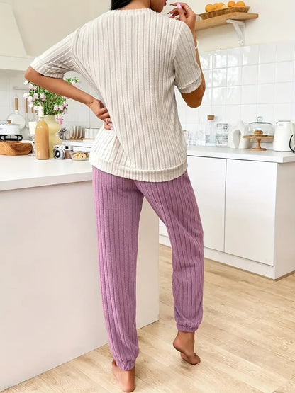 SERENITÀ — Completo loungewear a costine
