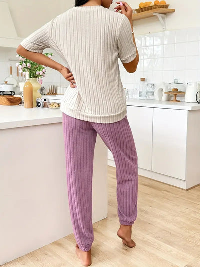 SERENITÀ — Completo loungewear a costine