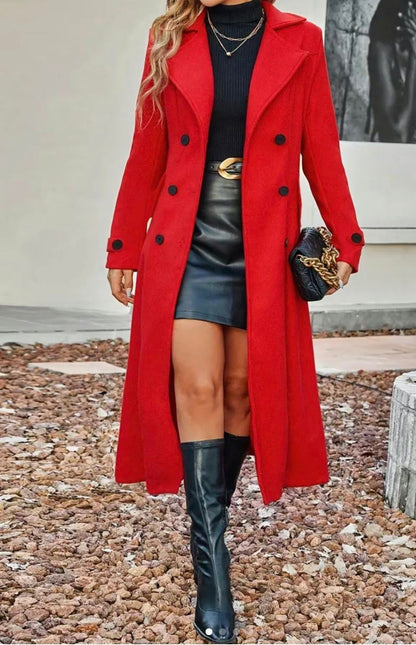 Cappotto Aurora – Lana Elegante a Doppio Petto