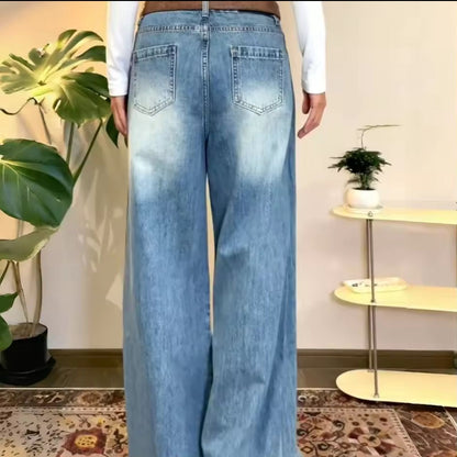 Jeans virali Donna Gamba larga
