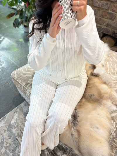 Tuta Due Pezzi Nera con Strass