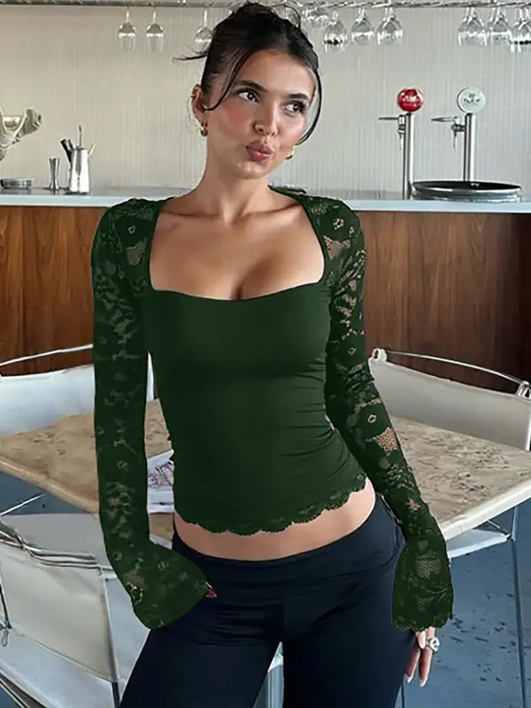 Maglietta con pizzo | Aurvos Milano