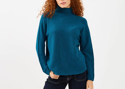 Maglia Charlie a Collo Alto in Tessuto Caldo e Confortevole con Bordo a Costine