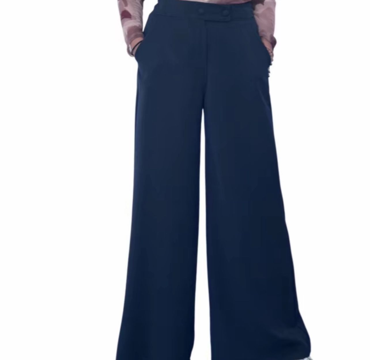 Pantalone palazzo Letizia a vita alta Made in Italy