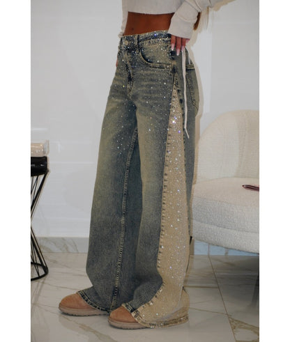 I virali AURVOS™ MILANO Jeans Bicolore Beige