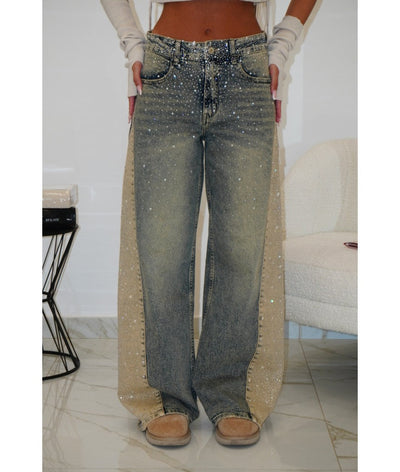 I virali AURVOS™ MILANO Jeans Bicolore Beige