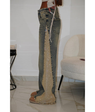 I virali AURVOS™ MILANO Jeans Bicolore Beige