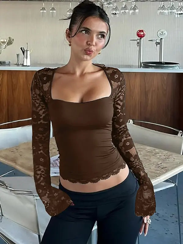 Maglietta con pizzo | Aurvos Milano