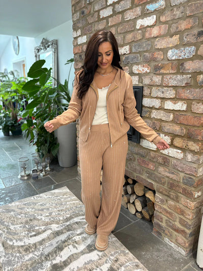 Tuta Due Pezzi Nera con Strass