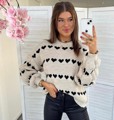 Maglione con cuore da donna