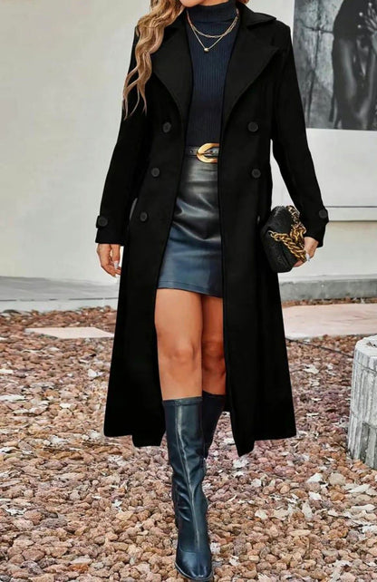 Cappotto Aurora – Lana Elegante a Doppio Petto