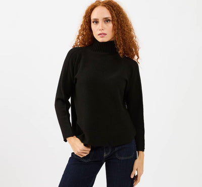 Maglia Charlie a Collo Alto in Tessuto Caldo e Confortevole con Bordo a Costine