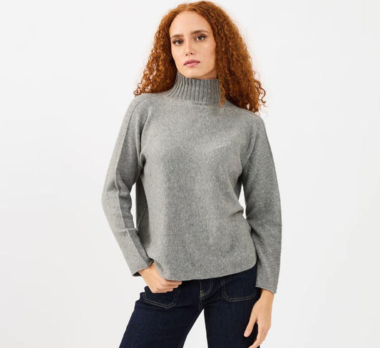 Maglia Charlie a Collo Alto in Tessuto Caldo e Confortevole con Bordo a Costine