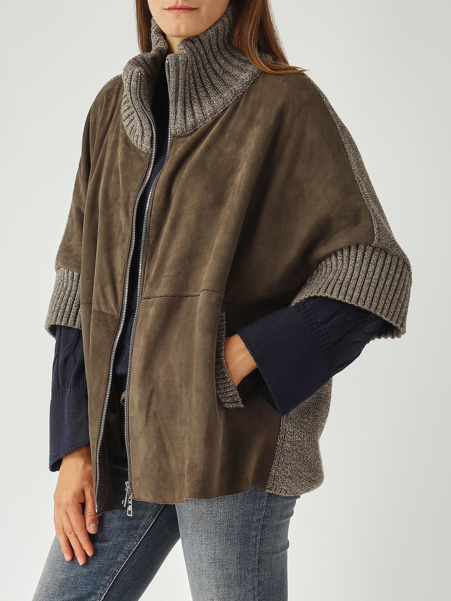 Giacca Adele Knit in Pelle