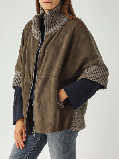 Giacca Adele Knit in Pelle