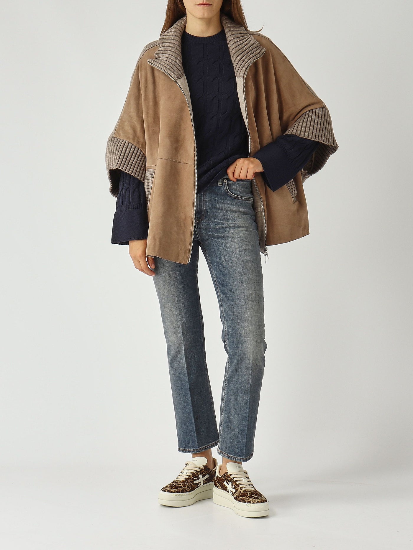 Giacca Adele Knit in Pelle