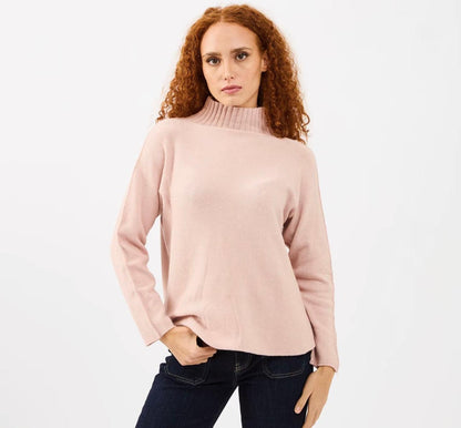 Maglia Charlie a Collo Alto in Tessuto Caldo e Confortevole con Bordo a Costine