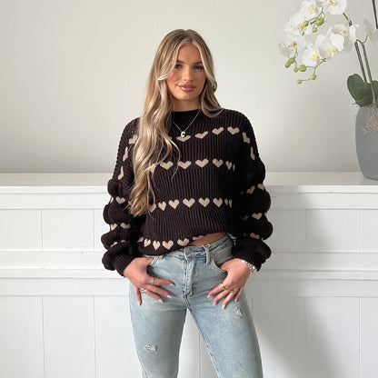 Maglione con cuore da donna