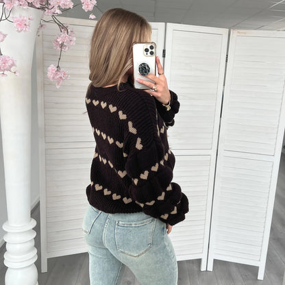 Maglione con cuore da donna