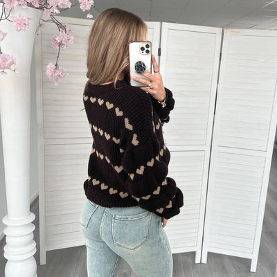 Maglione con cuore da donna